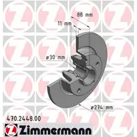 ZIMMERMANN Bremsen Bremsscheiben + Radlager + Bel&auml;ge f&uuml;r Renault Scenic hinten