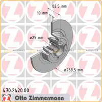 ZIMMERMANN Bremsscheiben + Radlager + Bel&auml;ge RENAULT MEGANE II SCENIC II hinten