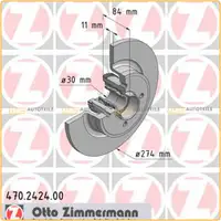 ZIMMERMANN Bremsen Bremsscheiben + Radlager + Bel&auml;ge f&uuml;r RENAULT MEGANE I hinten