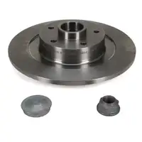ZIMMERMANN Bremsscheiben + Radlager Satz RENAULT LAGUNA 3 LATITUDE (L70_) hinten