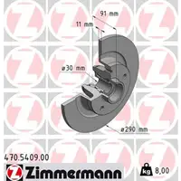ZIMMERMANN Bremsscheiben + Radlager Satz + Bremsbel&auml;ge RENAULT SCENIC IV hinten