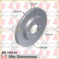 ZIMMERMANN Bremsscheiben Satz f&uuml;r Saab 900 I 9000 2.0-2.3 100-175 PS vorne
