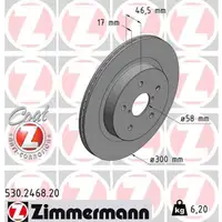 Zimmermann Bremsscheiben Satz SUBARU Levorg Outback (BS) AWD hinten