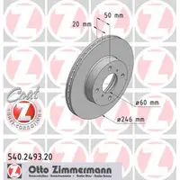 ZIMMERMANN Bremsscheiben Satz f&uuml;r SUZUKI BALENO (EG) LIANA (ER, RH_) vorne