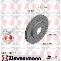 Zimmermann SPORT Bremsscheiben f&uuml;r SUZUKI BALENO (FW EW) 1.0 1.2 / Hybrid vorne
