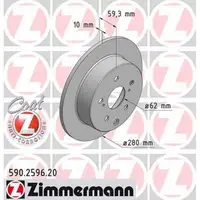 ZIMMERMANN Bremsscheiben Satz f&uuml;r Toyota Avensis (T25) 2.2 D-4D 2.2 D-CAT hinten