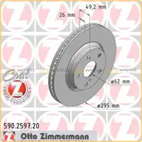 ZIMMERMANN Bremsscheiben Satz f&uuml;r Toyota Avensis 1.6 1.8 2.0 2.0/2.2D-4D vorne