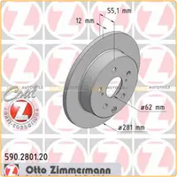ZIMMERMANN Bremsscheiben f&uuml;r TOYOTA RAV 4 III (_A3_) + RAV 4 IV (_A4_) hinten