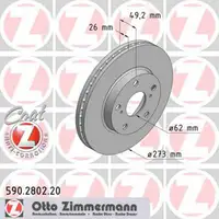 ZIMMERMANN Bremsscheiben Satz f&uuml;r Toyota Auris 1.33 1.4 1.6 1.8 1.4D-4D vorne