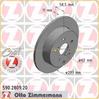 ZIMMERMANN Bremsscheiben f&uuml;r Toyota Verso 1.6 1.8 1.6D4-D 2.0/2.2D-4D hinten