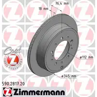 ZIMMERMANN Bremsscheiben f&uuml;r TOYOTA LAND CRUISER 200 4.6/4.7 V8 4.5 D hinten