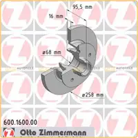 ZIMMERMANN Bremsscheiben + Bremsbel&auml;ge f&uuml;r VW TRANSPORTER T3 ab 08.1985 vorne