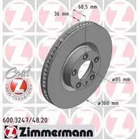 ZIMMERMANN Bremsscheiben + Bremsbel&auml;ge f&uuml;r PORSCHE CAYENNE (92A) PR-1LP vorne