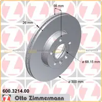ZIMMERMANN Bremsscheiben Satz f&uuml;r VW Transporter T4 PR-1LB 16 Zoll vorne