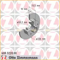 ZIMMERMANN Bremsscheiben f&uuml;r Seat Toledo VW Corrado Golf 3 Passat Vento hinten