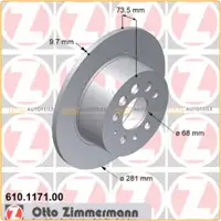 ZIMMERMANN Bremsscheiben + Bel&auml;ge f&uuml;r VOLVO 740 760 780 940 I II 960 I II hinten
