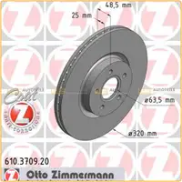 ZIMMERMANN Bremsscheiben f&uuml;r Ford Focus II 2.5 ST Volvo C70 II S40 II V50 vorne