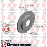 ZIMMERMANN Bremsscheiben + Bremsbel&auml;ge VOLVO V40 Schr&auml;gheck (525, 526) hinten