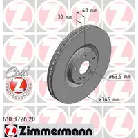 ZIMMERMANN Bremsscheiben Satz f&uuml;r VOLVO S90 II V90 II Kombi XC90 II vorne