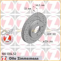 Zimmermann SPORT Bremsscheiben Satz f&uuml;r Audi 100 (C2 C3) 80 90 (B3) vorne