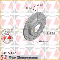 Zimmermann SPORT Bremsscheiben f&uuml;r Audi 80 (B2 B3 B4) 90 (B2 B3) Coupe hinten
