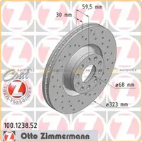 Zimmermann SPORT Bremsscheiben f&uuml;r Audi A8 (4D) 2.8-S8quattro 2.8/3.3TDI vorne