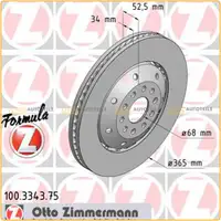 Zimmermann FORMULA Z Bremsscheiben + BREMBO Bel&auml;ge AUDI RS6 C5 450/480 PS vorne