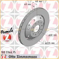 Zimmermann FORMULA Z Bremsscheiben f&uuml;r Audi A6 RS6 (C5) 450/480PS PR-1KZ hinten