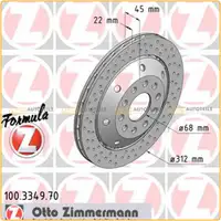 Zimmermann FORMULA Z Bremsscheiben f&uuml;r Audi A4 RS4 Avant (8D B5) 380 PS hinten