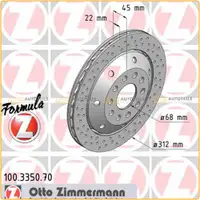 Zimmermann FORMULA Z Bremsscheiben f&uuml;r Audi A4 RS4 Avant (8D B5) 380 PS hinten