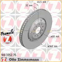 Zimmermann FORMULA Z Bremsscheiben f&uuml;r AUDI RS4 quattro (B5) 380 PS 1LJ vorne