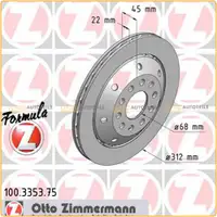 Zimmermann FORMULA Z Bremsscheiben f&uuml;r Audi A4 RS4 Avant (8D B5) 380 PS hinten