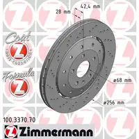 Zimmermann FORMULA Z Bremsscheiben f&uuml;r AUDI RS6 (4F2 C6) 580 PS PR-1KJ hinten