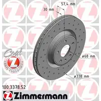 Zimmermann SPORT Bremsscheiben + Bel&auml;ge + Wako AUDI A4 8W B9 A5 F5 Q5 FYB vorne