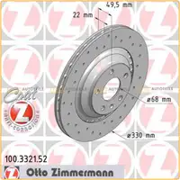 Zimmermann SPORT Bremsscheiben + Bel&auml;ge AUDI A6 (4F C6) PR-1KW/2EE/2EL hinten