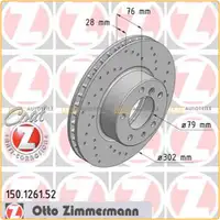 Zimmermann SPORT Bremsscheiben + Bel&auml;ge + Wako BMW E34 540i E32 730-750i vorne