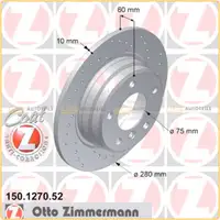 ZIMMERMANN SPORT Bremsscheiben ATE Bremsbel&auml;ge Bremskl&ouml;tze f&uuml;r BMW E36 hinten