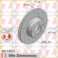 Zimmermann SPORT Bremsscheiben + Bel&auml;ge BMW 7er E38 728-735i 725tds 730d vorne