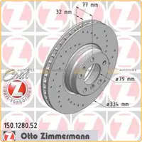ZIMMERMANN Bremsen SPORT Bremsscheiben + Bel&auml;ge f&uuml;r BMW 7er E38 750i 740d vorne