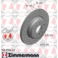 Zimmermann SPORT Bremsscheiben + Bel&auml;ge Wako BMW F30 F31 F34 F32 F22 F36 hinten
