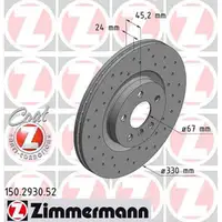 Zimmermann SPORT Bremsscheiben f&uuml;r BMW Active Tourer F45 Gran Tourer F46 vorne