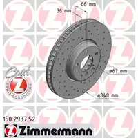 Zimmermann SPORT Bremsscheiben + Bel&auml;ge BMW 3er 5er 6er TOYOTA Supra MK5 vorne