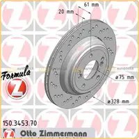 Zimmermann FORMULA Z Bremsscheiben f&uuml;r BMW E46 M3 3.2/CSL Z4 E85 E86 Z4M hinten