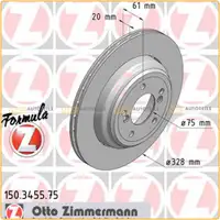 Zimmermann FORMULA Z Bremsscheiben f&uuml;r BMW 5er E39 M5 4.9/5.0 313/400 PS hinten