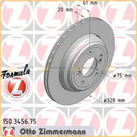 Zimmermann FORMULA Z Bremsscheiben f&uuml;r BMW 5er E39 M5 4.9/5.0 313/400 PS hinten