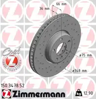 Zimmermann SPORT Bremsscheiben + Bel&auml;ge + Wako BMW F10 F11 F12 F13 F01-04 vorne