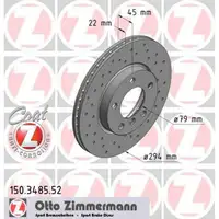 Zimmermann SPORT Bremsscheiben + Bel&auml;ge + Wako MINI R60 R61 ONE / COOPER vorne