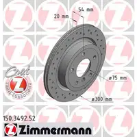 Zimmermann SPORT Bremsscheiben Satz f&uuml;r BMW Z4 ROADSTER E89 sDrive18i-30i hinten