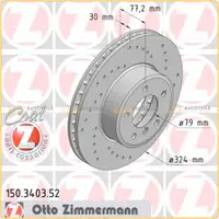 Zimmermann SPORT Bremsscheiben + Bel&auml;ge + Wako BMW 5er E60 E61 6er E63 E64 vorne