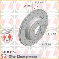 Zimmermann SPORT Bremsscheiben Satz f&uuml;r BMW 5er E60 E61 6er E63 E64 630i hinten